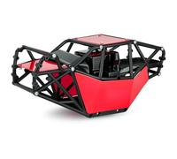 PièCe Accessoire Rc pour Axial pour Scx10 1/10 Nylon Plastique Rouleau Cage Corps Cadre Châssis Kit RC Chenille Voiture Bricolage Accessoires(Red)