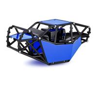 PièCe Accessoire Rc pour Axial pour Scx10 1/10 Nylon Plastique Rouleau Cage Corps Cadre Châssis Kit RC Chenille Voiture Bricolage Accessoires(Blue)