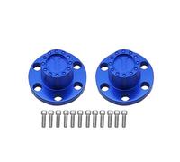 PièCe Accessoire Rc pour Axial pour SCX10 pour TRX4 D90 1/10 Capuchon Central Jante Roue en Métal avec 6 Trous Capuchons Moyeu Pièces Mise À Niveau Rechange Décoratives(Blue,Type3)
