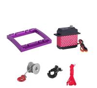 PièCe Accessoire Rc pour Capra pour Scx10 II pour Lcg 1/10 Ensemble en Alliage D'aluminium Double Support Servo Roue Treuil Axe RC Comp Bricolage TGH Rails Kit Châssis(Purple-1)