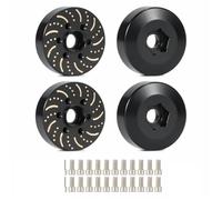 PièCe Accessoire Rc pour Capra pour Wraith Trx4 pour Axial Scx10 1/10 Poids Laiton Disques Frein 12mm Adaptateur Moyeu Hexagonal pour 1.9 2. Roues Beadlock Mise À Niveau sur(Black,4PCS 12MM)