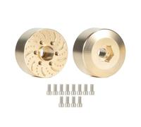 PièCe Accessoire Rc pour Capra pour Wraith Trx4 pour Axial Scx10 1/10 Poids Laiton Disques Frein 12mm Adaptateur Moyeu Hexagonal pour 1.9 2. Roues Beadlock Mise À Niveau sur(Gold,2PCS 18.5MM)