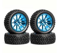 PièCe Accessoire Rc pour HSP pour Tamiya XV01 pour TT01 pour Kyosho pour Traxxas pour Sakura pour WLtoys 1/10 Pneu en Caoutchouc 12mm Moyeu Hexagonal RC sur Route(Blue)