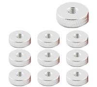 PièCe Accessoire Rc pour M3 Écrou À Pouce Moleté Nivellement Réglage Métrique Écrous Plats Ronds Din467 Lot Modification Mise Niveau Pièces Réparation Modèles Jouets Rechange(Silver)
