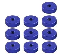 PièCe Accessoire Rc pour M3 Écrou À Pouce Moleté Nivellement Réglage Métrique Écrous Plats Ronds Din467 Lot Modification Mise Niveau Pièces Réparation Modèles Jouets Rechange(Blue)