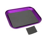 PièCe Accessoire Rc pour Mini Tapis À Vis Plateau Plaque en Alliage D'aluminium Tampon Bits Boîte Voiture Bateau Drone RC Chenille Modèle Téléphone Outils Réparation(Purple)