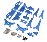 PièCe Accessoire Rc pour Mjx 14210 14209 H14BM pour Hyper Go Tasse Direction en MétalSupérieur Et Inférieur Ensemble Bras Oscillants Support Tour Choc Poteau Corps RC(Blue)