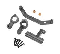 PièCe Accessoire Rc pour MJX 7303 7304 1/7 Métal Ensemble Direction Avant Alliage D'aluminium Pièce Usinée CNC Grande Voiture Rallye Tout pour Terrain C3 RC(Gray)