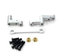 PièCe Accessoire Rc pour MJX pour Hyper Go 16207 16208 16209 16210 16430 H16 Ensemble Direction Métal Groupe Bielles Pièces Mise À Niveau Voiture RC(Silver)