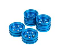 PièCe Accessoire Rc pour Tamiya Grasshopper pour Hornet Frog pour Buggy Champ pour Fast Attack Fighting pour Buggy Kit De Moyeux De Roues en Aluminium pour Voiture RC(Blue)
