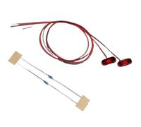 PièCe Accessoire Rc pour Tamiya pour Scania 770S pour Actros 3363 pour Volvo pour Man 1/14 2 Pièces Indicateur De Largeur Voyant D'avertissement pour Contour Lampe RC(Red)
