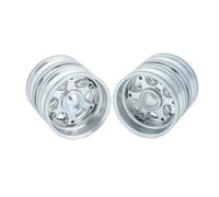 PièCe Accessoire Rc pour Tamiya pour Scania 770S R620 pour Volvo Fh16xl pour Actros pour Man Tgx 1/14 2 Pièces Roues Arrière Doubles en Métal Jante De Moyeu RC(Type 5)