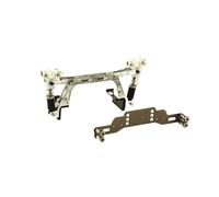 PièCe Accessoire Rc pour Tamiya pour Scania R620 R470 R730 1/14 Système Suspension Dynamique Cabine en Métal Camion RC Remorque Benne Pièces Mise À Niveau Voiture(Rear Silver)
