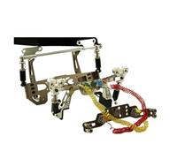 PièCe Accessoire Rc pour Tamiya pour Scania R620 R470 R730 1/14 Système Suspension Dynamique Cabine en Métal Camion RC Remorque Benne Pièces Mise À Niveau Voiture(Silver Suit)