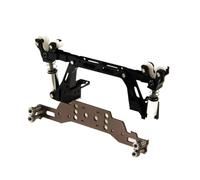 PièCe Accessoire Rc pour Tamiya pour Scania R620 R470 R730 1/14 Système Suspension Dynamique Cabine en Métal Camion RC Remorque Benne Pièces Mise À Niveau Voiture(Rear Black)