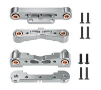 PièCe Accessoire Rc pour Tamiya pour TT-02 1/10 Bras Direction À Manivelle en Aluminium CNC avec Pont Pièce Mise Niveau Voiture RC Pièces Rechange Modèles Jouets(Silver,Set)