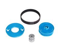 PièCe Accessoire Rc pour Tamiya pour TT02 pour TT-02 1/10 Système D'engrenages Transmission par Courroie Bricolage Modifier Les Pièces Mise À Niveau Modèles Jouets Rechange Décoratifs(Blue)