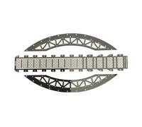 PièCe Accessoire Rc pour Traxxas 1/18 Échelle Barrage Routier Pont Simple Face Scénario À Axe Transversal Pente Raide en Arc RC Chenille Bricolage Pièces(Silver-1)
