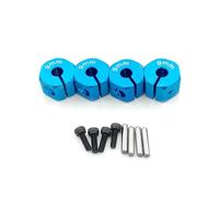 PièCe Accessoire Rc pour Traxxas pour Tamiya pour Axial pour SCX10 D90 1/10 4 Pièces Roue Hexagonale Écrou D'entraînement Moyeu en Métal Pièce Mise À Niveau(Blue,9mm)