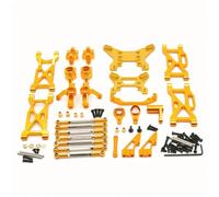 PièCe Accessoire Rc pour WLtoys 104001 104002 1/10 Ensemble Vulnérable Mise À Niveau en Métal Remplacement Pièces Voiture RC Accessoires Télécommande(Yellow)