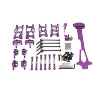 PièCe Accessoire Rc pour WLtoys 144010 144001 124017 124016 124018 124019, Ensemble Pièces Rechange Mise À Niveau en Métal Accessoires Voiture RC Décoratifs(Purple)