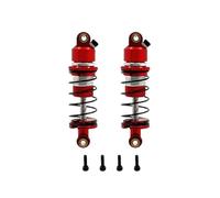 PièCe Accessoire Rc pour WLtoys 244016 pour LOSI Micro-b 1/24 Amortisseur D'huile Avant Et Arrière en Métal RC Voiture Mise À Niveau Pièces Accessoires(Red,2pcs)