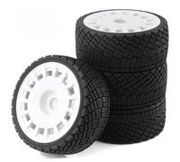 PièCe Accessoire Rc pour WRC pour Thunder God pour KM C3 Feishen 1/7 1/8 Adaptateur Pneu 17MM pour Voiture Rallye Pièces Mise À Niveau Modèles Jouets Rechange Décoratifs(White)
