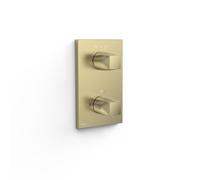 Pièce apparente pour boîtier encastré 2 voies Therm-box Cava doré - TRES 21125001CA