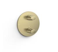 Pièce apparente pour boîtier encastré 2 voies Therm-box Cava doré - TRES 28125001CA