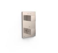 Pièce apparente pour boîtier encastré Therm-box 2 voies Acier - TRES 00625001AC