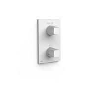 Pièce apparente pour boîtier encastré Therm-box 2 voies Blanc mat - TRES 21125001BM