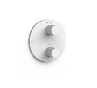 Pièce apparente pour boîtier encastré Therm-box 2 voies Blanc mat - TRES 26225001BM