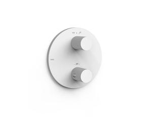 Pièce apparente pour boîtier encastré Therm-box 2 voies Blanc mat - TRES 26225001BM