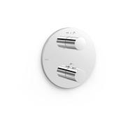 Pièce apparente pour boîtier encastré Therm-box 2 voies Chrome - TRES 20425001