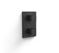 Pièce apparente pour boîtier encastré Therm-box 2 voies Noir mat - TRES 00625001NM