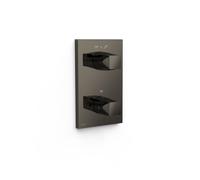 Pièce apparente pour boîtier encastré Therm-box 2 voies Noir Métallisé - TRES 21125001KM