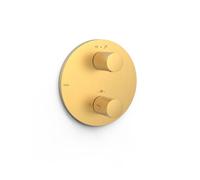 Pièce apparente pour boîtier encastré Therm-box 2 voies Or Mat 24K - TRES 26225001OM