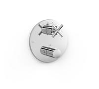 Pièce apparente pour boîtier encastré Therm-box 2 voiesPièce Chrome - TRES 28325001