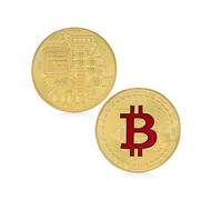 Piece Bitcoin Dorée A L Or Fin 24 Carat