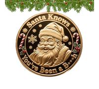 Pièce Challenge Noël | Pièce Commémorative du Père Noël de | Accessoire de Défi Interactif, Décoration de Poche pour Adultes Adolescents Collectionneurs - Pour , Adolescents, Adultes, Amis Et