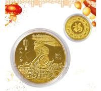 Pièce chanceuse 2025 année, Année de la pièce commémorative | Pièce commerciale avec motif enmotif,Pièce de monnaie de fortune chinoise , pièce de chance prospérité pour badge