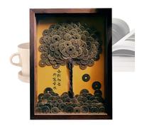 Pièce chinoise de richesse - Décoration de table de richesse - Cinq empereurs - Décoration d'intérieur pour collectionneurs, designers d'intérieur, coiffeuse, salon, chevet, étude, table de nuit