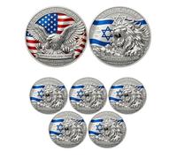 Pièce commémorative Bouclier de Juda, Pièce de défi chrétienne Lion de Juda, Jeton de foi Force et Honneur, Jeton commémoratif religieux, Cadeaux inspirants pour guerriers religieux (5Pcs 05#)