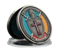Pièce commémorative Chevalier Templier Mettre sur toute l'armure de Dieu Pray Always Décoration de la Maison Collection de pièces