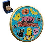 Pièce Commémorative D’Halloween - Monnaie Fantaisie, Jeton Souvenir | Accessoire Collection Rare, Objet Cadeau Artistique Avec Décor Thématique Automne Fantaisie Gothique Pour Collectionneurs Passionn