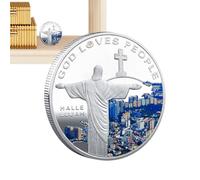 Pièce commémorative de Jésus, pièce de Noël de Jésus - Pièce de collection en métal du Christ | Pièce d'or unique pour les collectionneurs, portable et durable