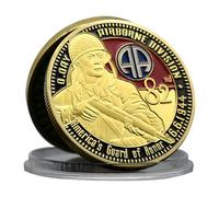 Pièce commémorative de la Garde d'honneur américaine de la Seconde Guerre mondiale 1944 Médaille en métal Airbone Division D.Day Challenge Coin