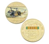 Pièce Commémorative De La Guerre du Vietnam Américaine, Pièces Commémoratives Plaquées Or, Pièce De Collection