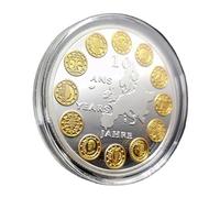 Pièce commémorative de l'Union européenne, finition bicolore or et argent, motif carte de l'UE avec hommage de 10 ans, réplique de pièce de collection pour souvenir, exposition numismatique décorative