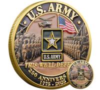 Pièce Commémorative Du 250e Anniversaire Des Forces Armées Américaines - Pièce De Collection Militaire Patriotique Avec Insigne De Branche De Service Gravé, Pièce De Collection Du Corps Des Marines